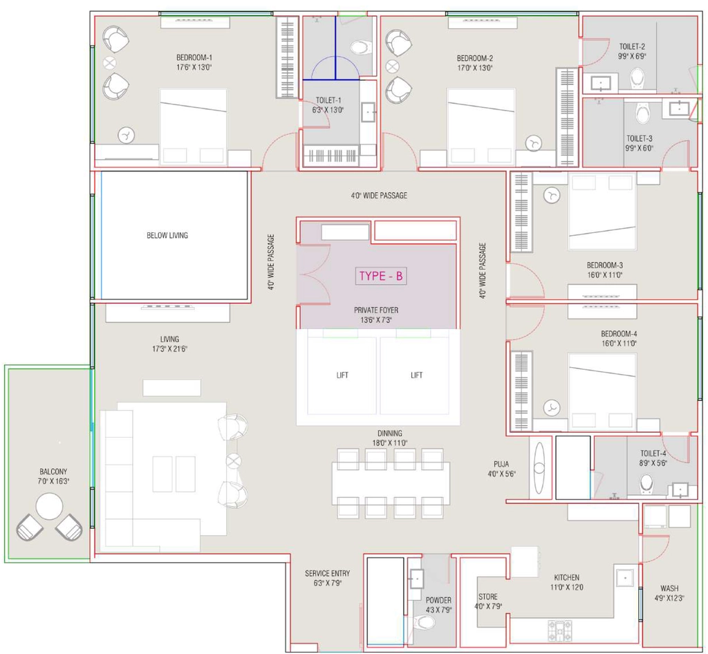 4 BHK Flat in Aristo Aatmantan in Gota, Ahmedabad - Image 913204