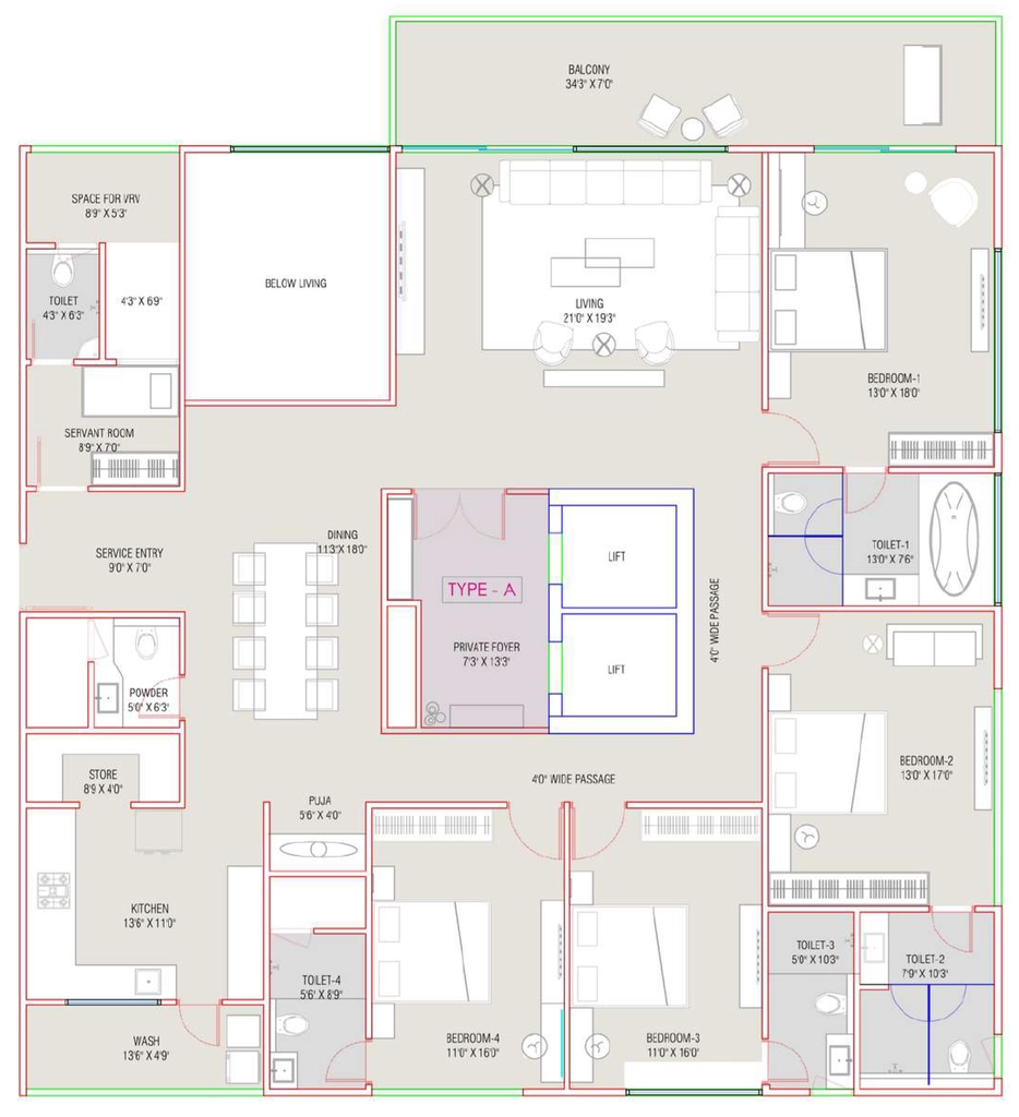 4 BHK Flat in Aristo Aatmantan in Gota, Ahmedabad - Image 913205