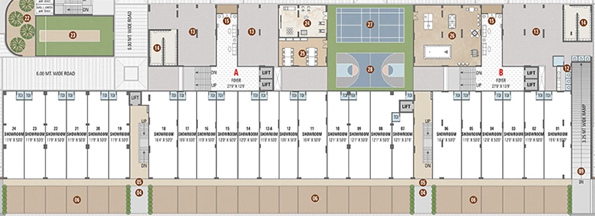 Floor Plan of Terranova Building in Gota, Ahmedabad - Image 324632