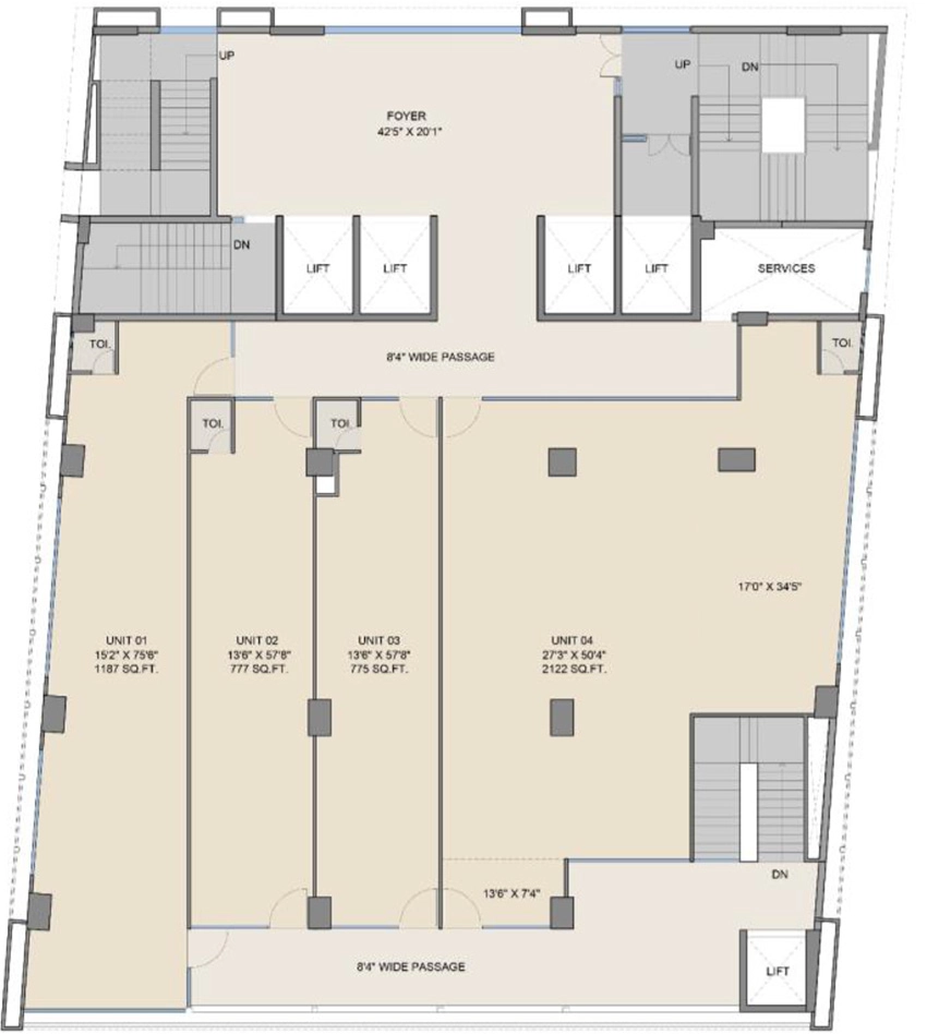 Floor Plan of Adani Medico House in Vaishnodevi Circle, Ahmedabad - Image 326349