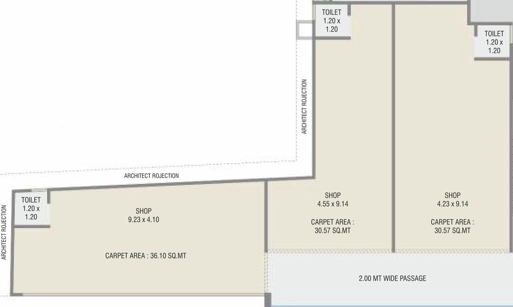Floor Plan of Commercial Om Madhav Bliss in Akota, Vadodara - Image 363880