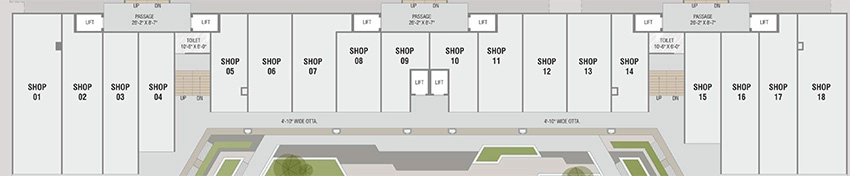 Floor Plan of Commercial Darshanam Hyde Park in Manjalpur, Vadodara - Image 355223