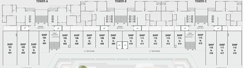 Floor Plan of Commercial Darshanam Hyde Park in Manjalpur, Vadodara - Image 355224