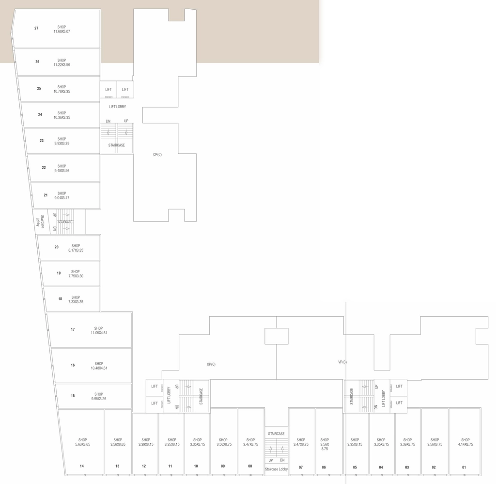 Floor Plan of Commercial Kamlesh Ultima Crest in Waghodia Road, Vadodara - Image 364854