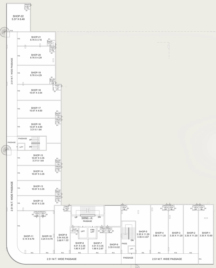 Floor Plan of Commercial Navpad Broadway Skycourt in Sevasi, Vadodara - Image 363884