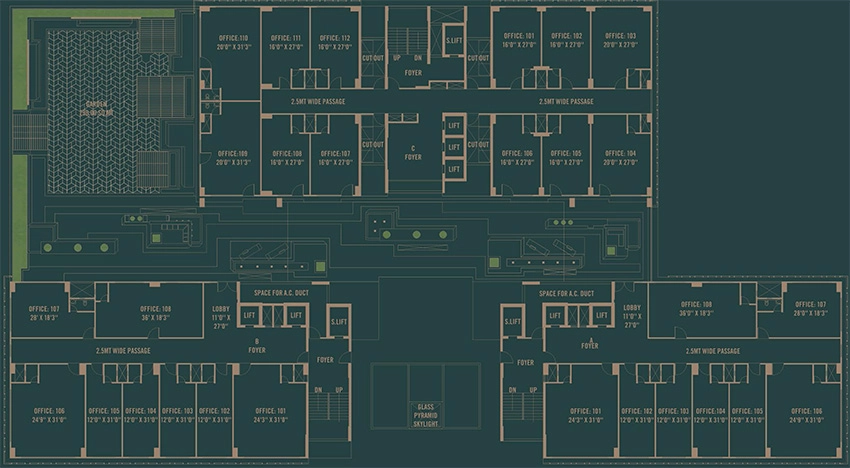 Floor Plan of The Offices By Hari Group in Sargasan, Gandhinagar - Image 341993