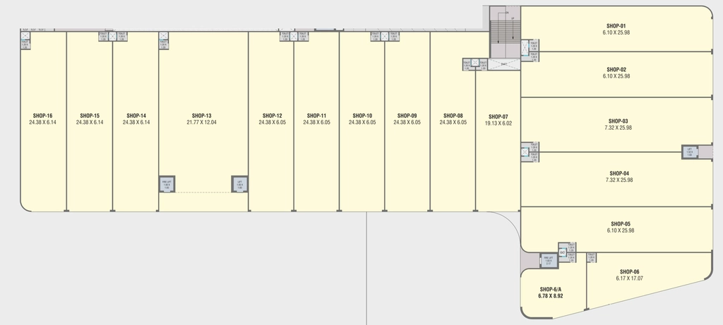 Floor Plan of Commercial Kanha GJ Central in Alkapuri, Vadodara - Image 366029