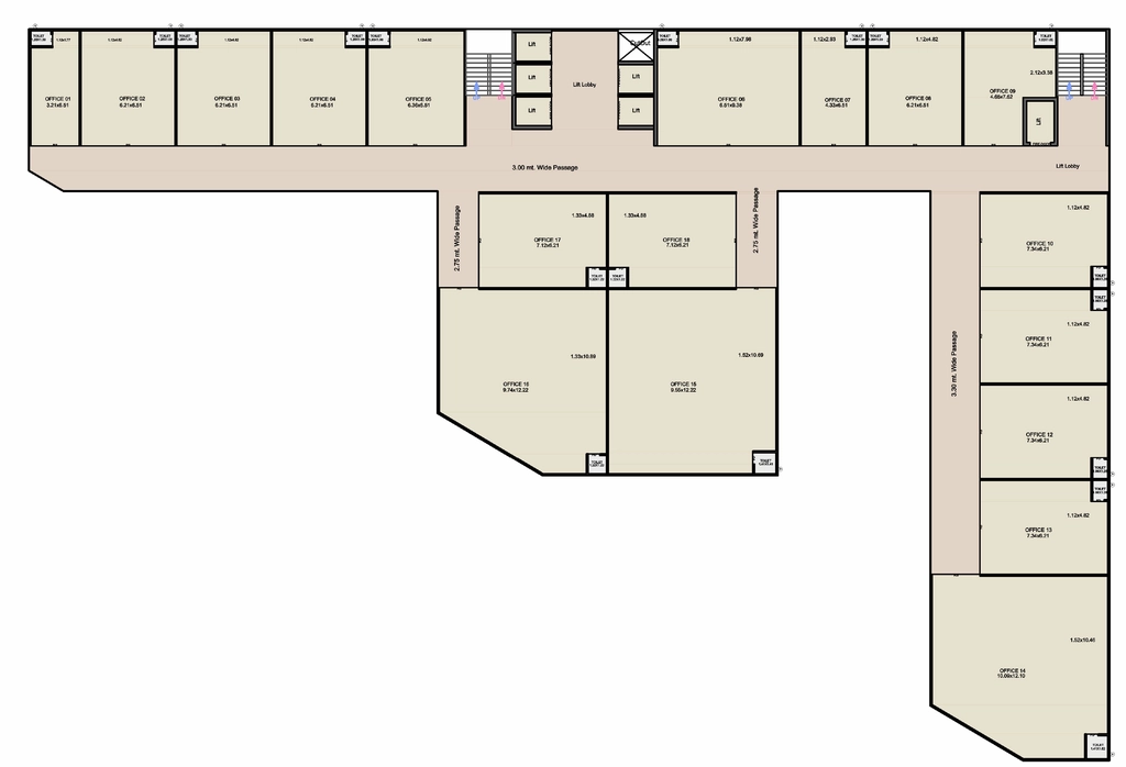 Floor Plan of Commercial Sanvicasa 105 And Sanvi Retail Spaces in Tarsali, Vadodara - Image 366057