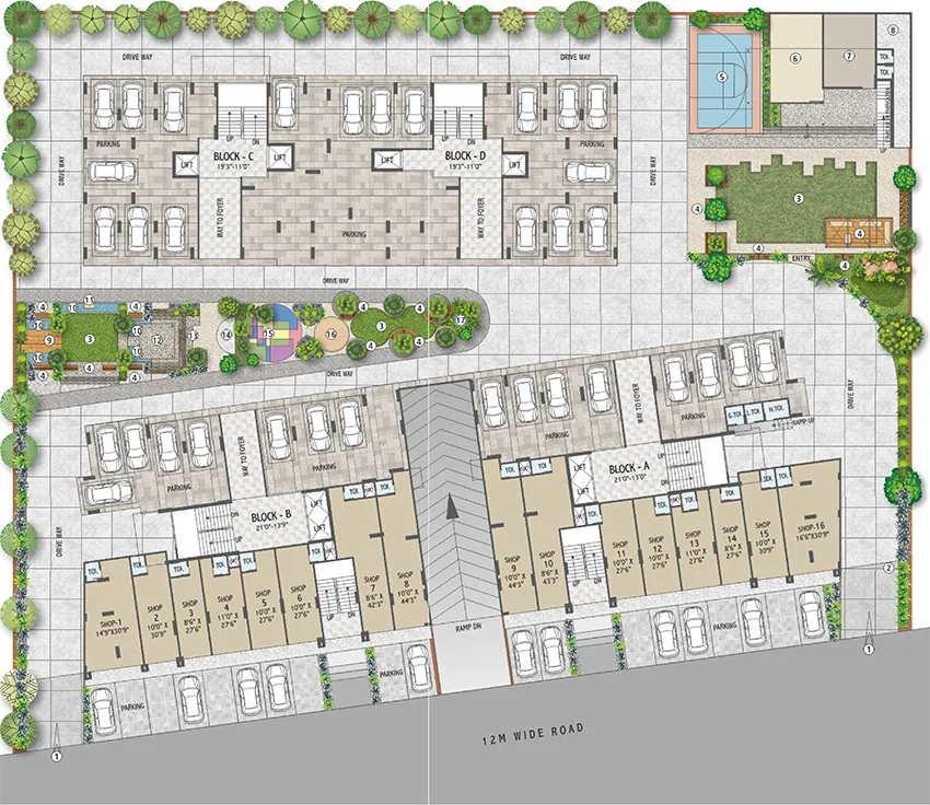 Master Plan of Commercial Siddhivinayak Prospera in Shilaj, Ahmedabad - Image 351999