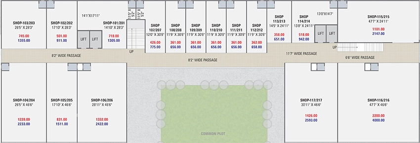 Floor Plan of Hilltown Impressa in Nikol, Ahmedabad - Image 342152