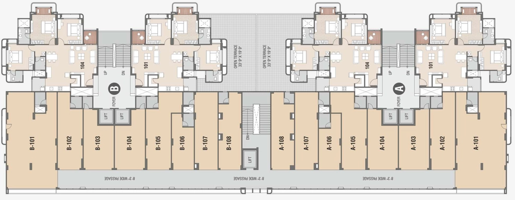 Floor Plan of Swarnim Sentossa in Gota, Ahmedabad - Image 320153