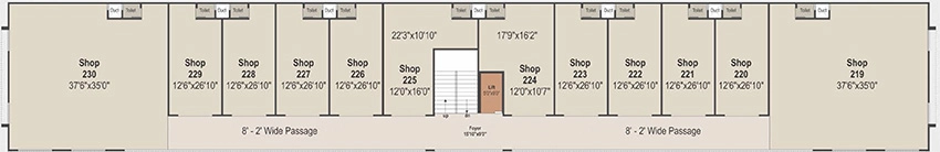 Floor Plan of Ambica Shiv Shakti Industrial Estate in Vatva, Ahmedabad - Image 342050