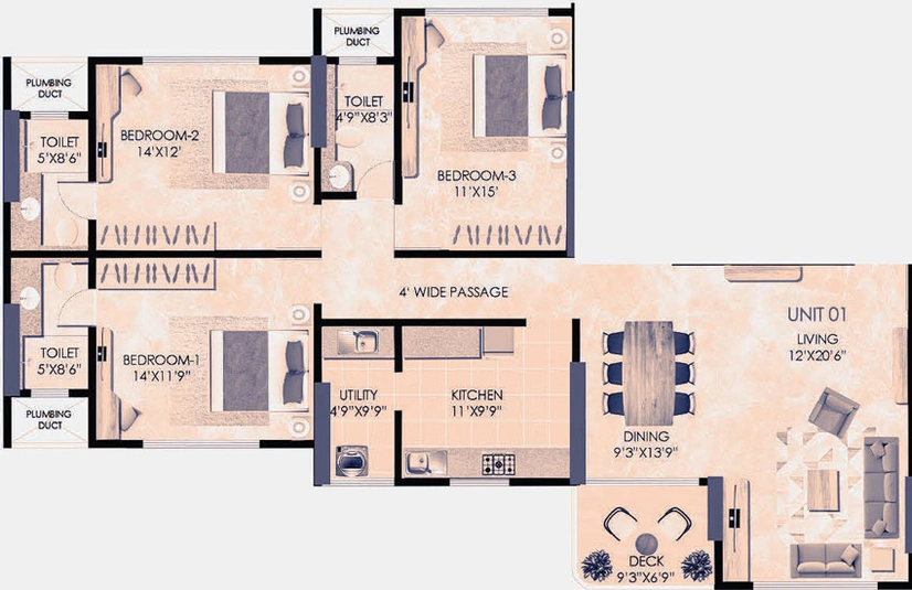 3 BHK Flat in Shree Mount Resort in Chembur East, Mumbai - Image 464934