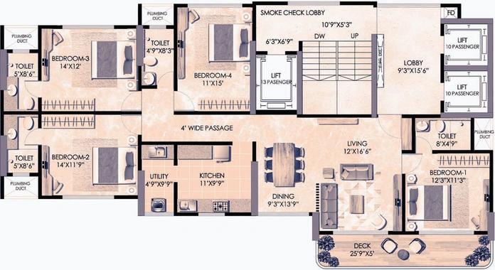 4 BHK Flat in Shree Mount Resort in Chembur East, Mumbai - Image 464935