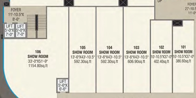 Floor Plan of Commercial Glade Centrum in Ajwa Road, Vadodara - Image 365587