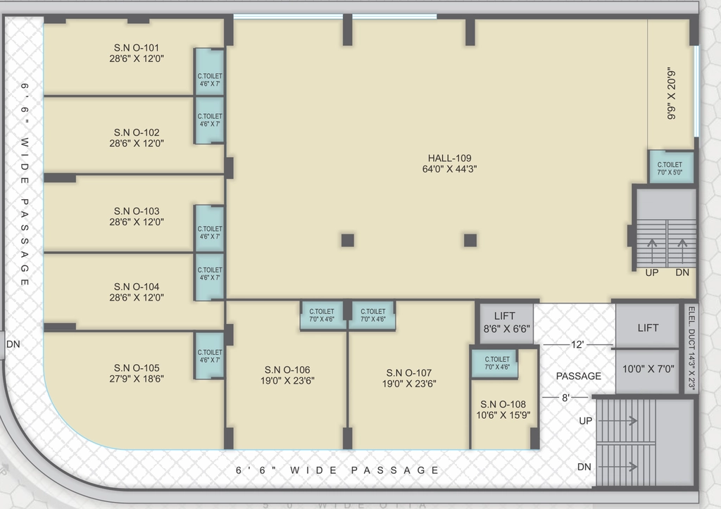 Floor Plan of Shivdhara Sarthana Business Hub in Nana Varachha, Surat - Image 357768