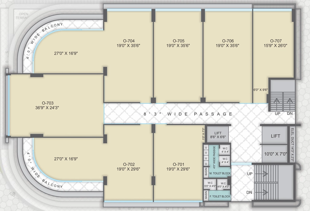 Floor Plan of Shivdhara Sarthana Business Hub in Nana Varachha, Surat - Image 357765