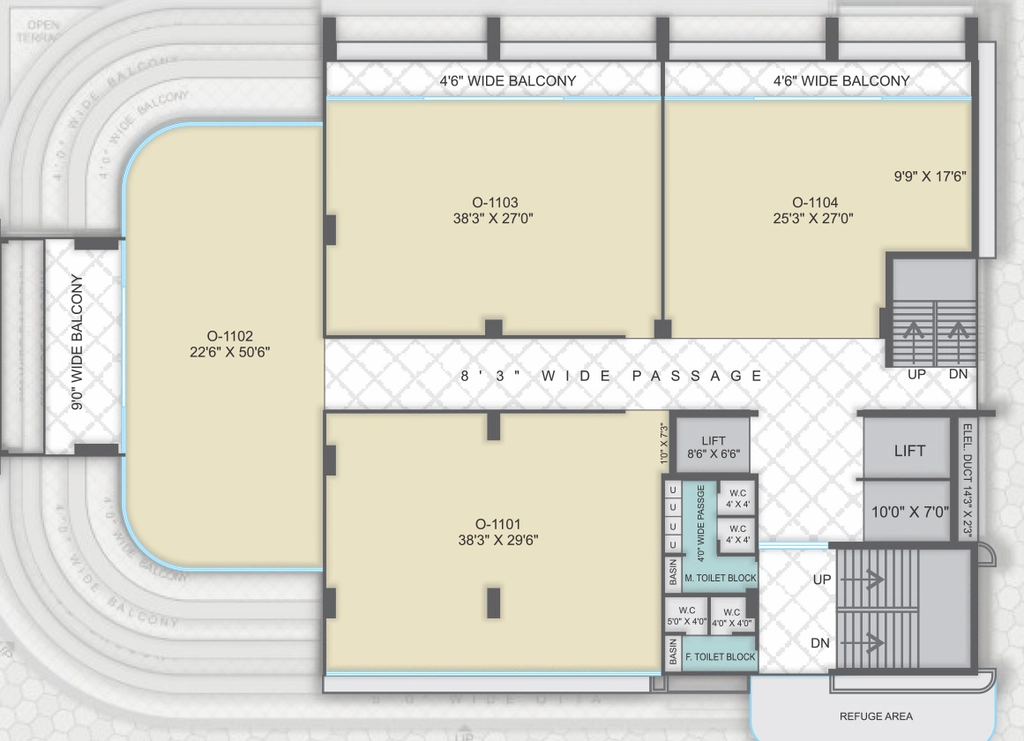 Floor Plan of Shivdhara Sarthana Business Hub in Nana Varachha, Surat - Image 357764