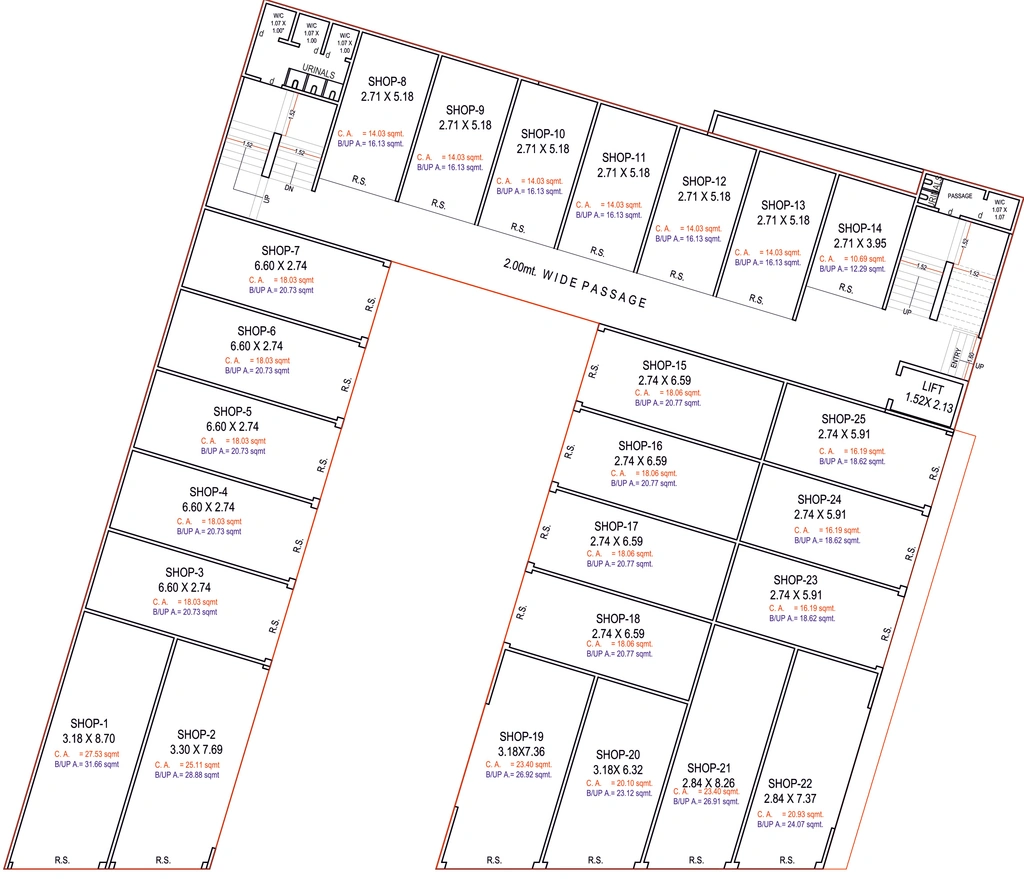 Floor Plan of Dhara Trade Center in Mota Varachha, Surat - Image 357566