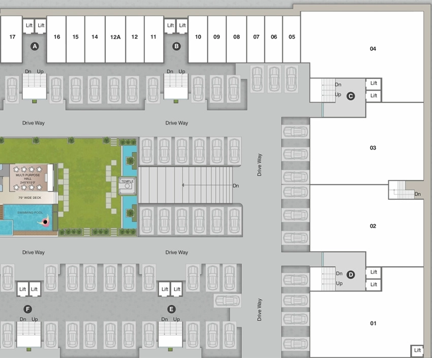 Floor Plan of Brookfieldz Ishavasyam in Ajwa Road, Vadodara - Image 357511