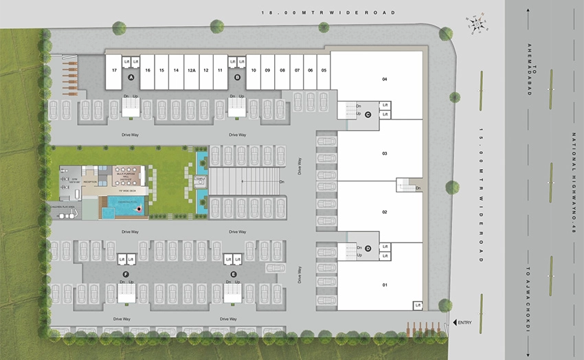 Master Plan of Brookfieldz Ishavasyam in Ajwa Road, Vadodara - Image 357510
