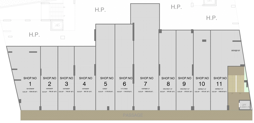Floor Plan of Commercial Takshashila Crest in Maninagar, Ahmedabad - Image 359671