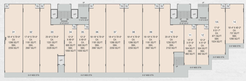 Floor Plan of Commercial Earth Euphoria in Sama Savli Road, Vadodara - Image 363816