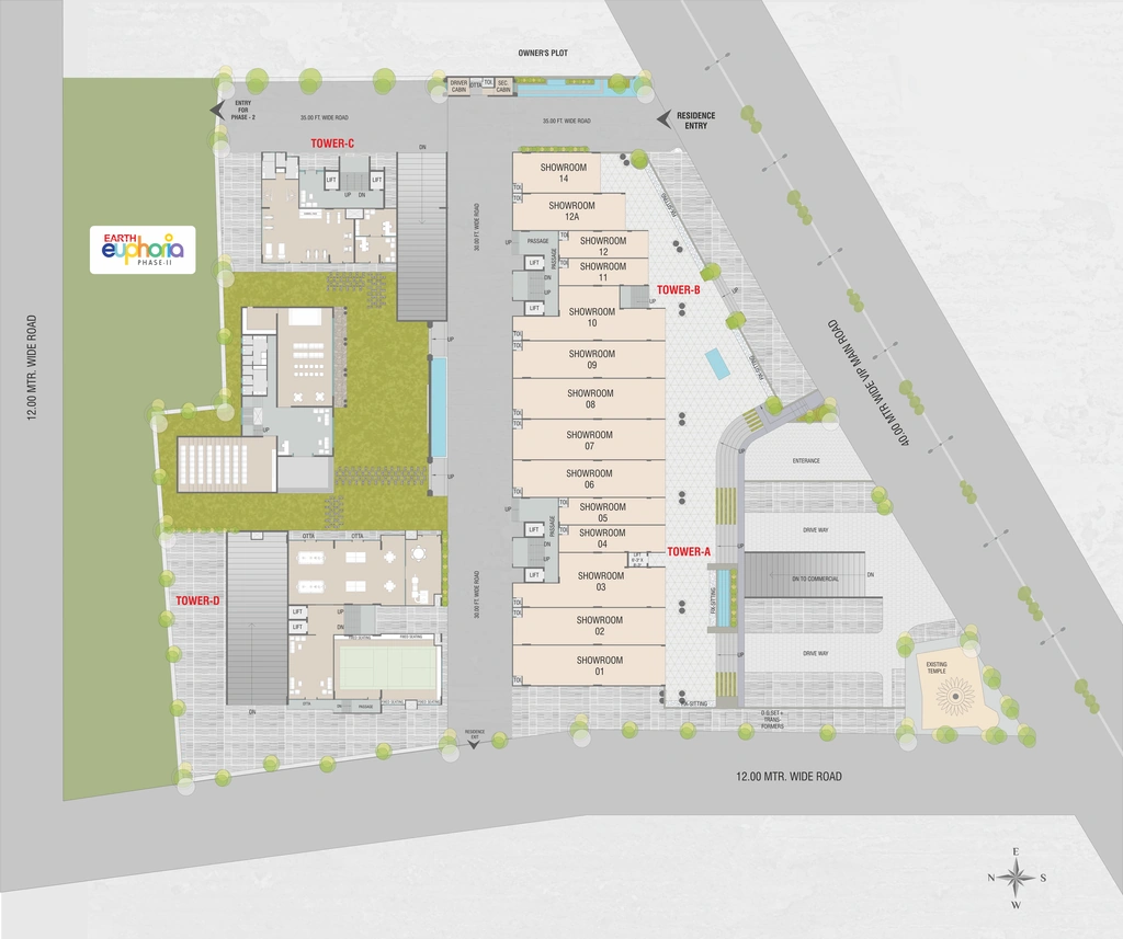 Master Plan of Commercial Earth Euphoria in Sama Savli Road, Vadodara - Image 363815