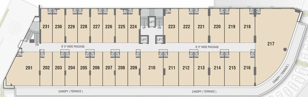 Floor Plan of Universal Trade Center in Adajan, Surat - Image 359161