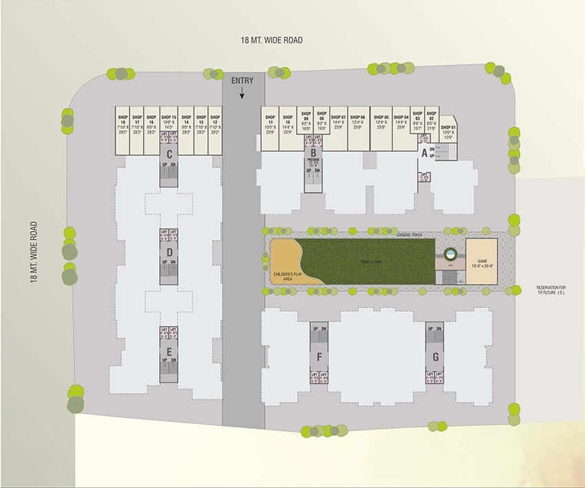 Master Plan of Commercial Samruddhi Skyrise 1 in Kalali, Vadodara - Image 356949