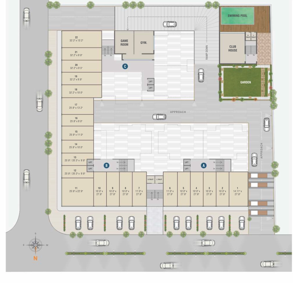 Master Plan of Commercial Abhishek Aura in New Sama, Vadodara - Image 363295