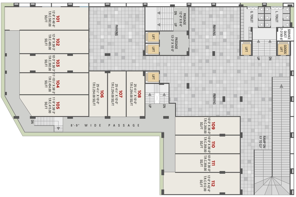 Floor Plan of Silver Trade Center in Uttran, Surat - Image 359127