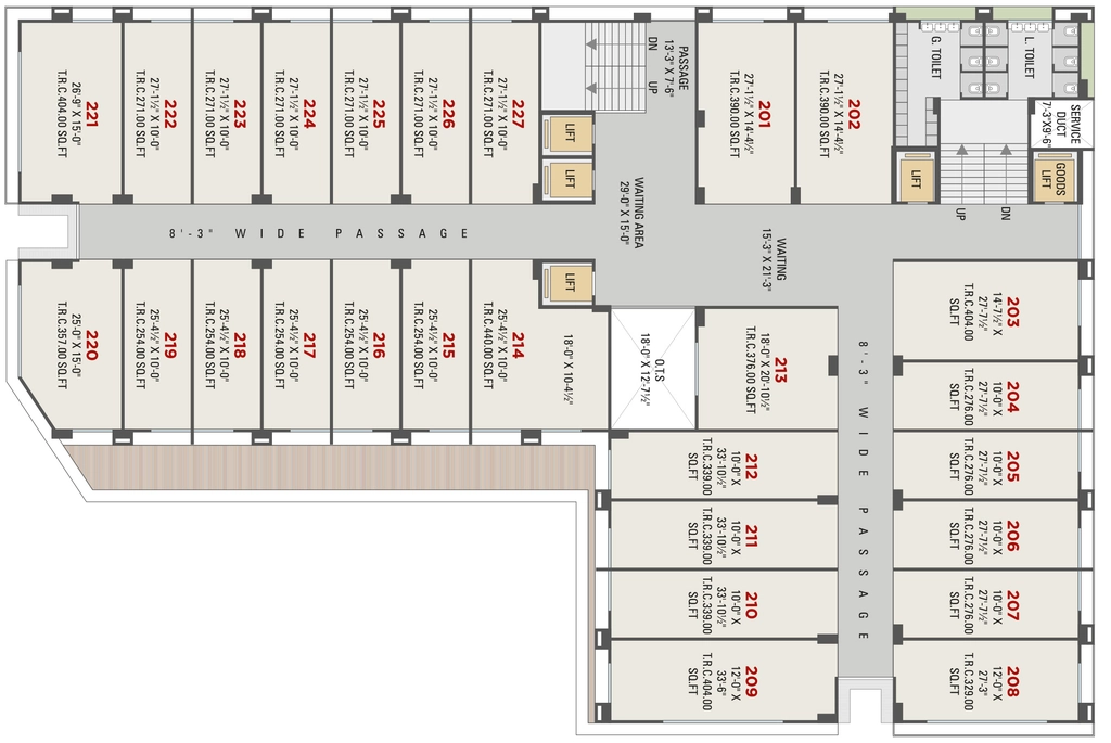 Floor Plan of Silver Trade Center in Uttran, Surat - Image 359129