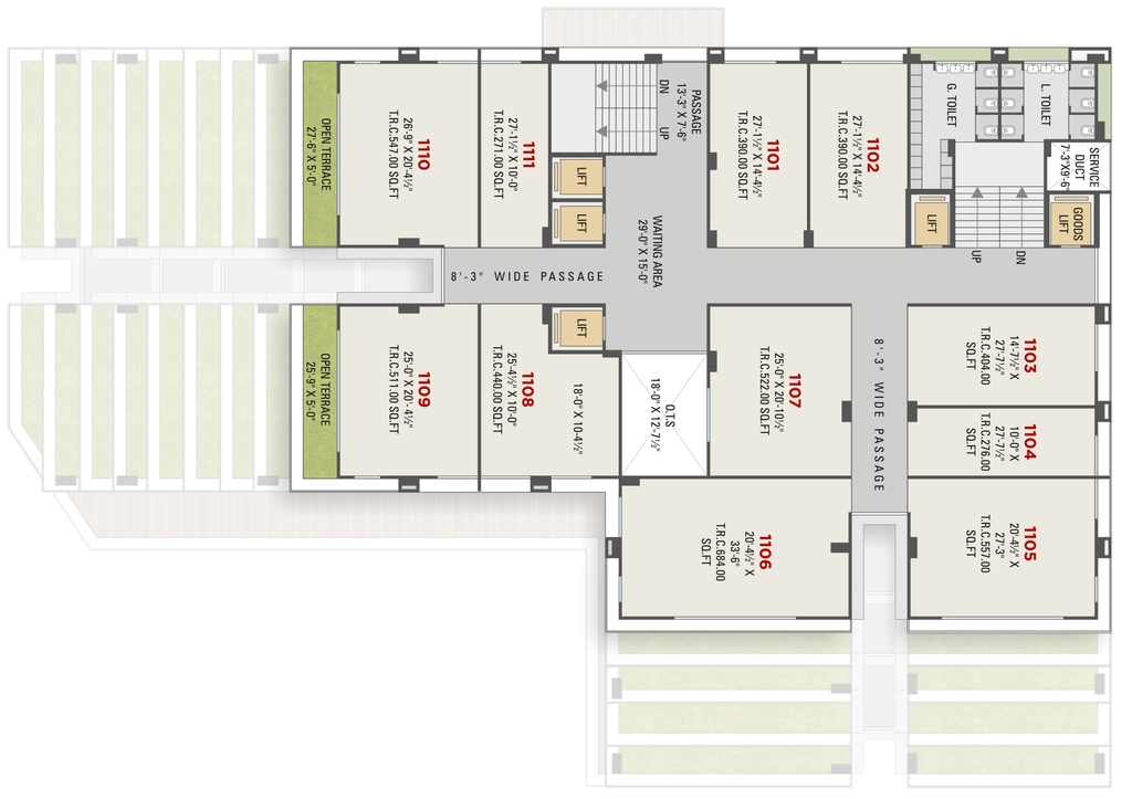 Floor Plan of Silver Trade Center in Uttran, Surat - Image 359128