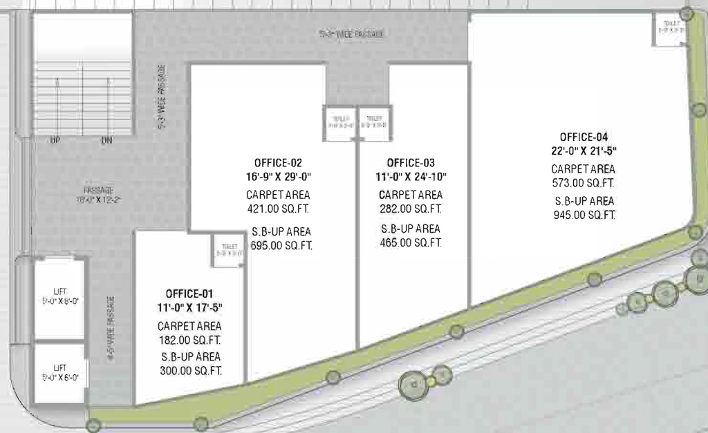 Floor Plan of Aries Galleria in Tandalja, Vadodara - Image 365556