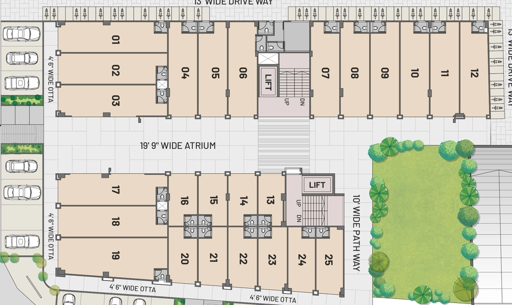 Floor Plan of Aadinath Arcade in Adajan, Surat - Image 357473