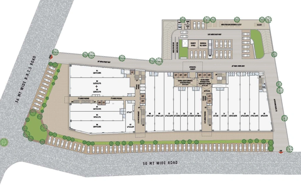 Master Plan of Seventh Lambert in Memnagar, Ahmedabad - Image 360193