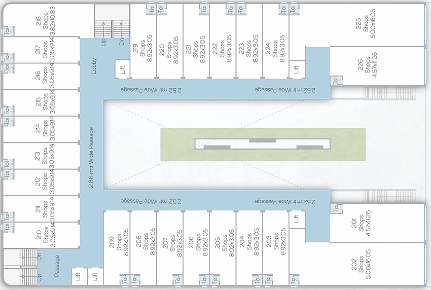 Floor Plan of Darshanam Galleria in Atladara, Vadodara - Image 355207