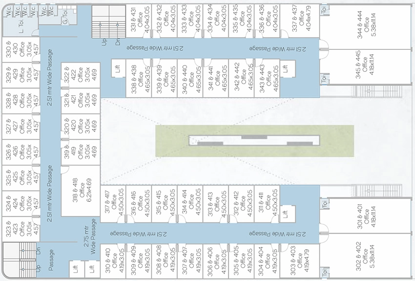 Floor Plan of Darshanam Galleria in Atladara, Vadodara - Image 355208