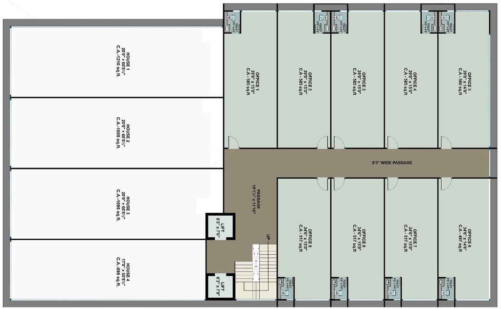 Floor Plan of Shreshtha Solarium Business Centre in Vesu, Surat - Image 359118