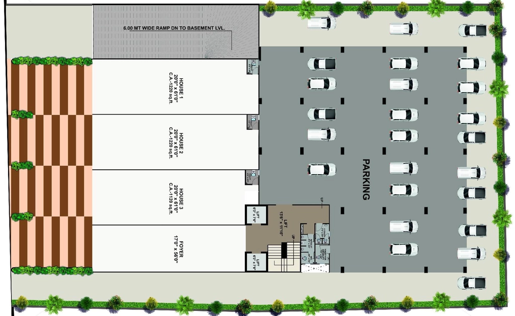 Floor Plan of Shreshtha Solarium Business Centre in Vesu, Surat - Image 359120