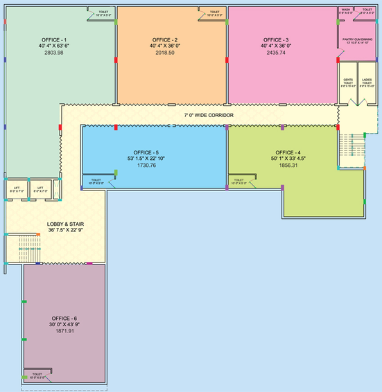 Floor Plan of SLV Aranya Square in Ganapathy, Coimbatore - Image 311238