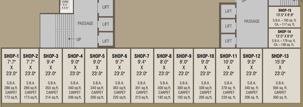 Floor Plan of Commercial TIA Four Avenues in New Alkapuri, Vadodara - Image 364870