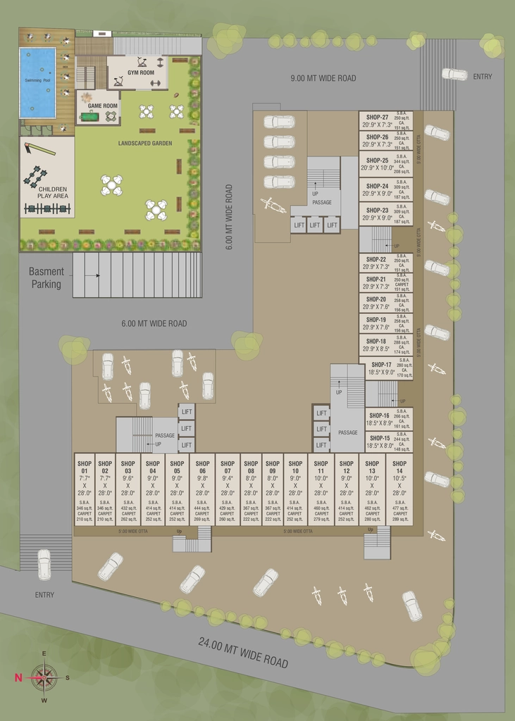 Master Plan of Commercial TIA Four Avenues in New Alkapuri, Vadodara - Image 364869