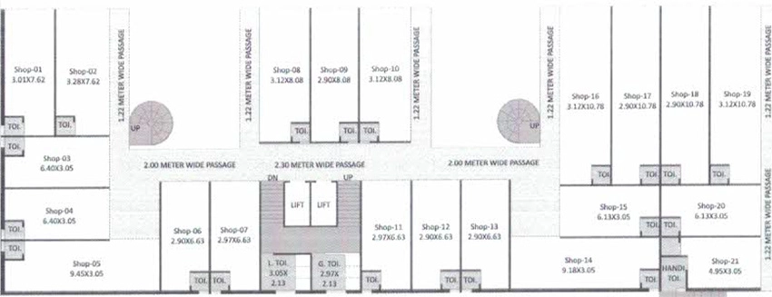 Floor Plan of Darshanam Trade Center 3 in Sayajiganj, Vadodara - Image 355560