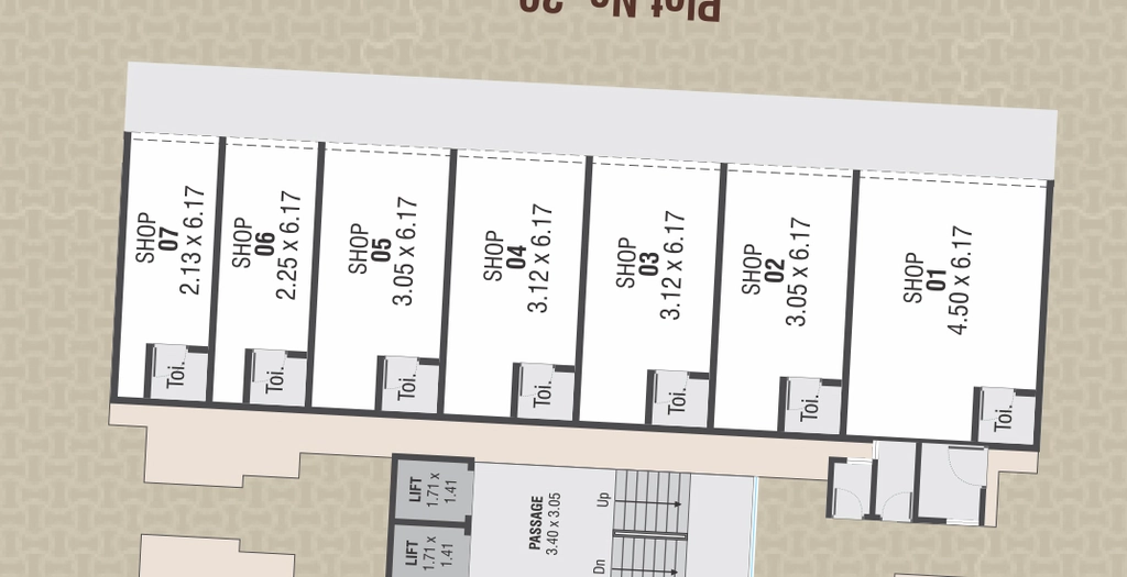 Floor Plan of Commercial Aangan Palm in Waghodia Road, Vadodara - Image 363283