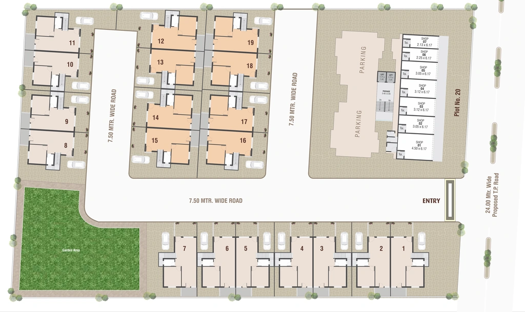 Master Plan of Commercial Aangan Palm in Waghodia Road, Vadodara - Image 363282