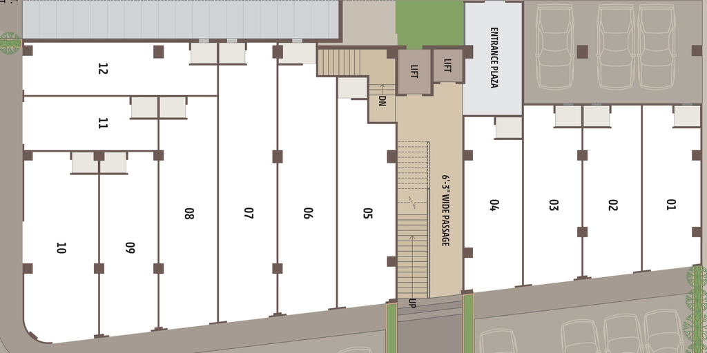 Floor Plan of Motherland Magnate Square in New Ranip, Ahmedabad - Image 360855