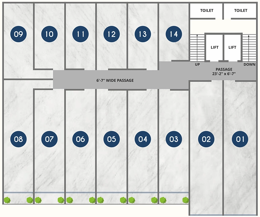 Floor Plan of Brookfieldz 9 To 5 in Nizampur, Vadodara - Image 357502