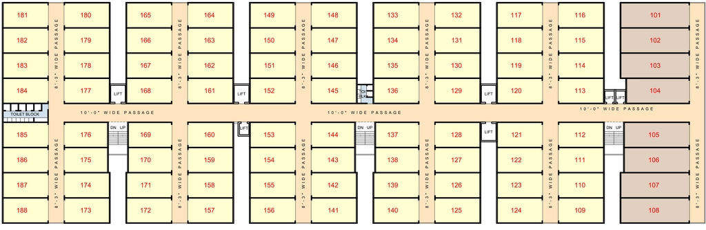 Floor Plan of Shree Kuberji Crown Textile Market in Umarwada, Surat - Image 358866